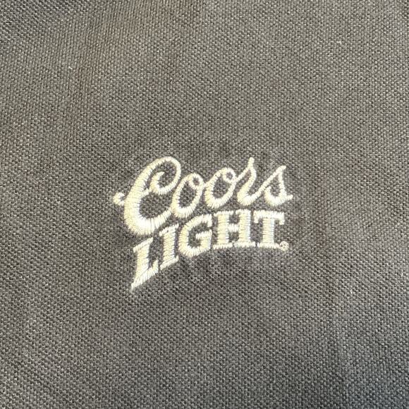 Vintage Vantage Black Coors Light Men’s Polo Shirt Size Large - Picture 6 of 16